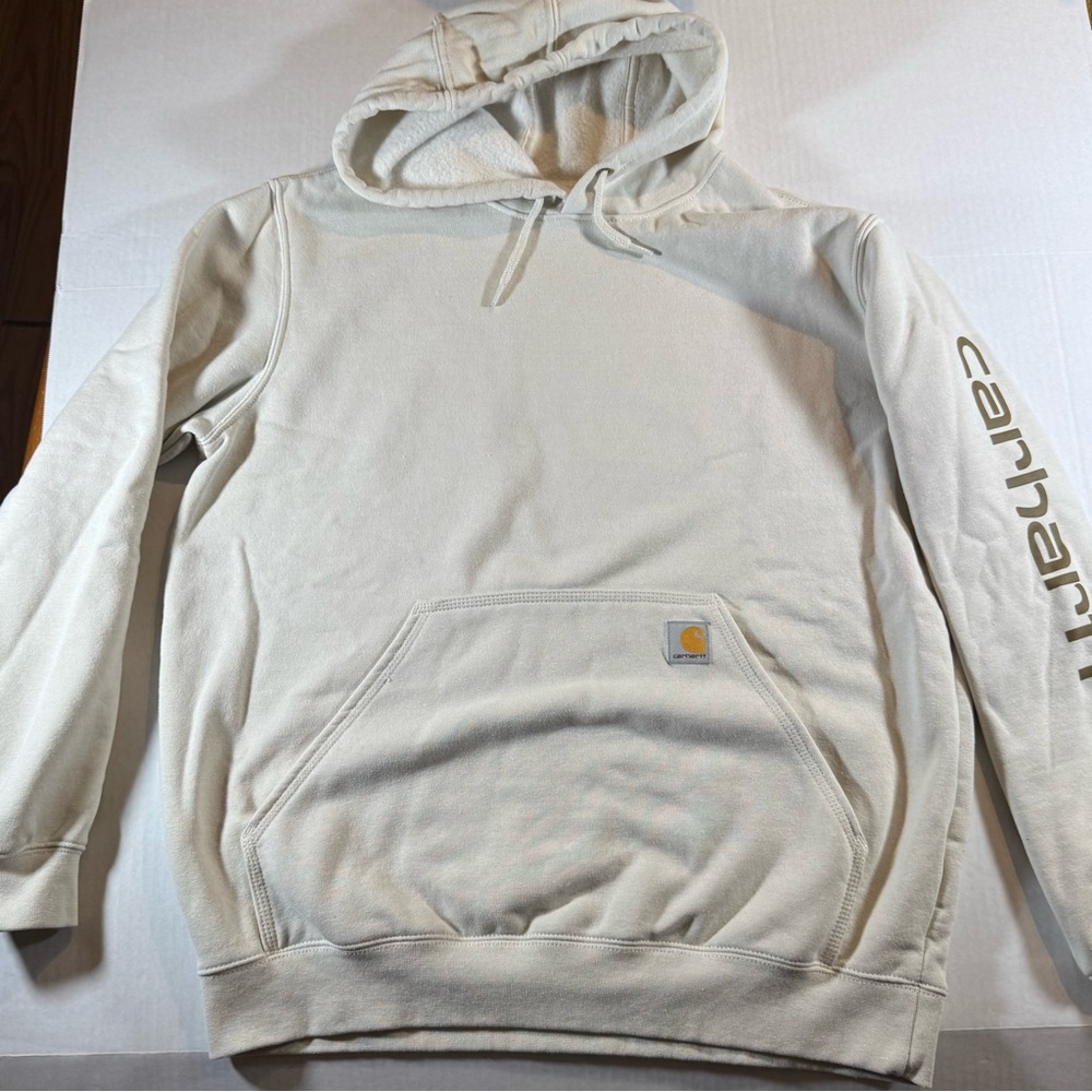 Carhartt Men's Off-White Hoodie - Picture 5 of 16